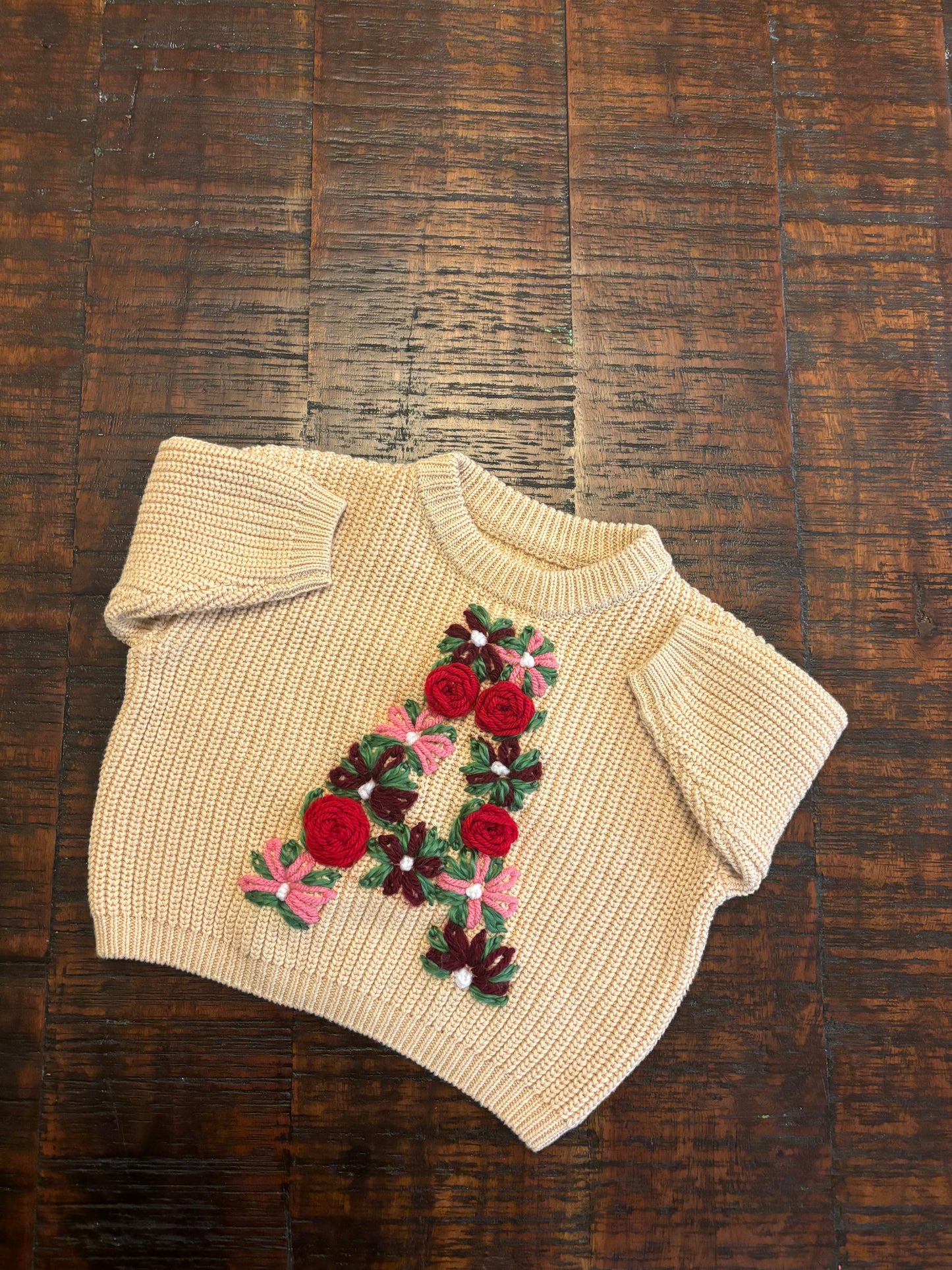Hand Embroidered Custom Sweaters (0-3m)