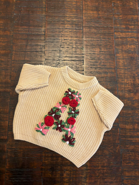 Hand Embroidered Custom Sweaters (0-3m)