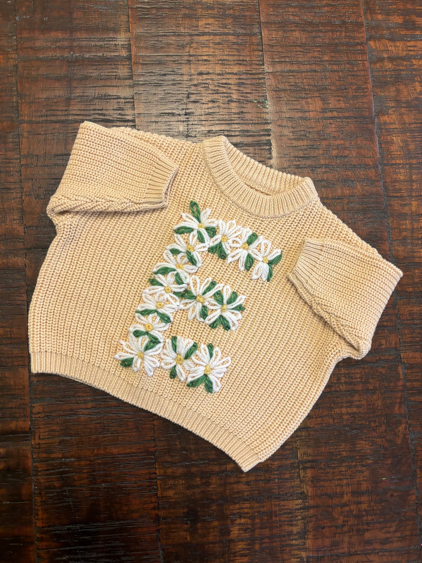 Hand Embroidered Custom Sweaters (0-3m)